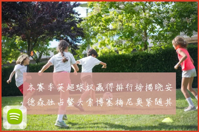 本赛季英超球权赢得排行榜揭晓安德森独占鳌头索博塞梅尼奥紧随其后